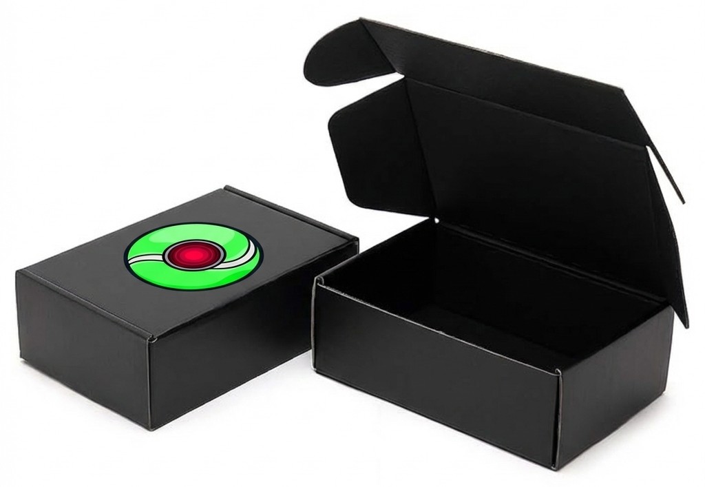 Small black cardboard shipping box 6x4x2 inch