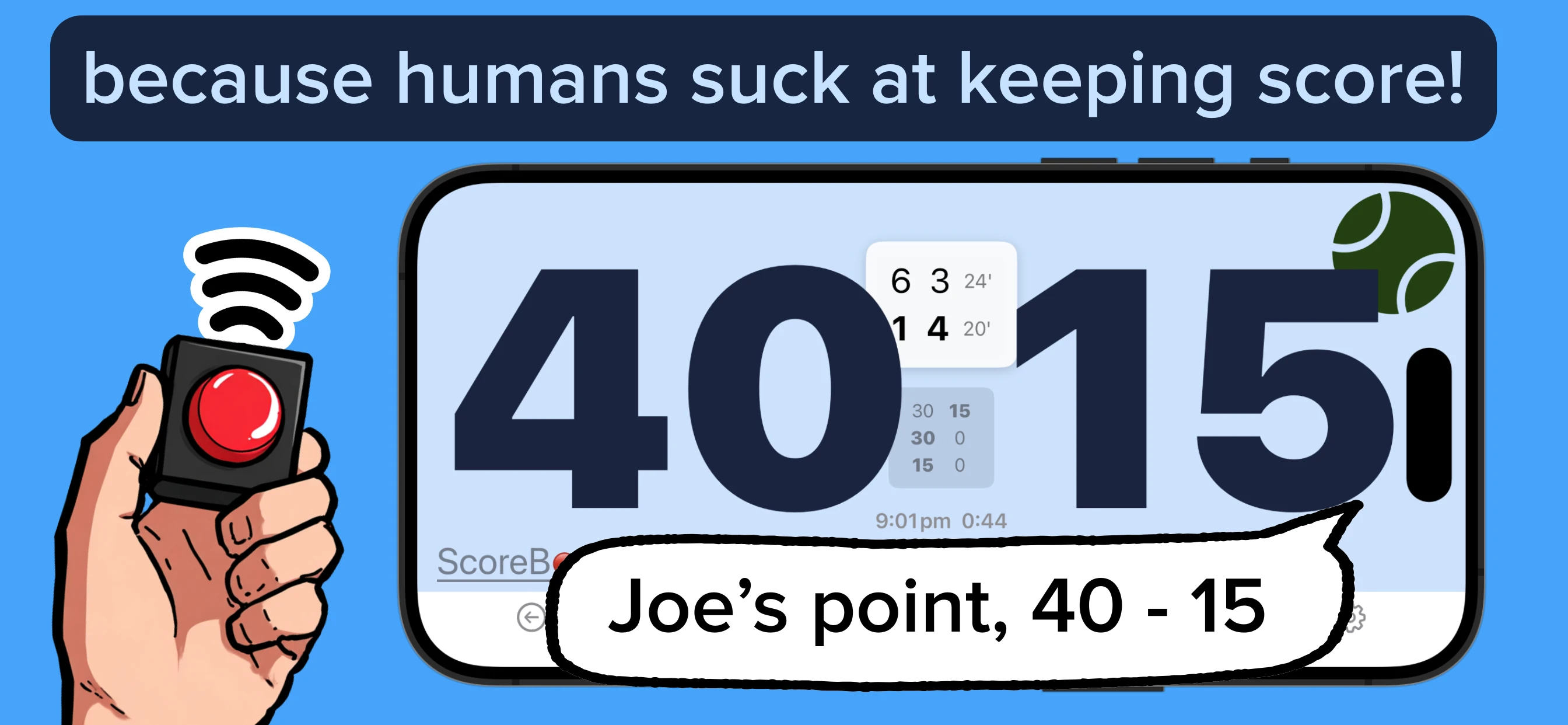 ScoreBot Tennis and Padel Score Tracker App